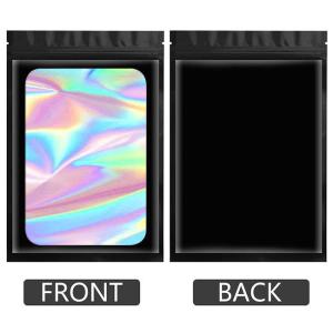 Resealable Ziplock Small Business Sealable Plastic Bag Custom Print White Black