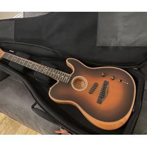 Custom Acoustasonic Tele Sunburst Electric Guitar Polyester Satin Matte Finish