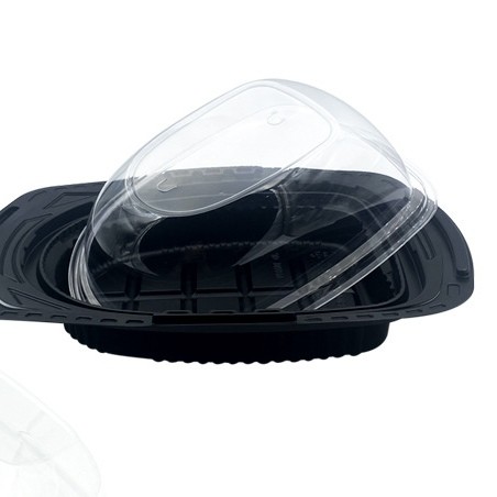 Disposable Transparent PP Roast Chicken Box Fog Resistant Lid With Handle