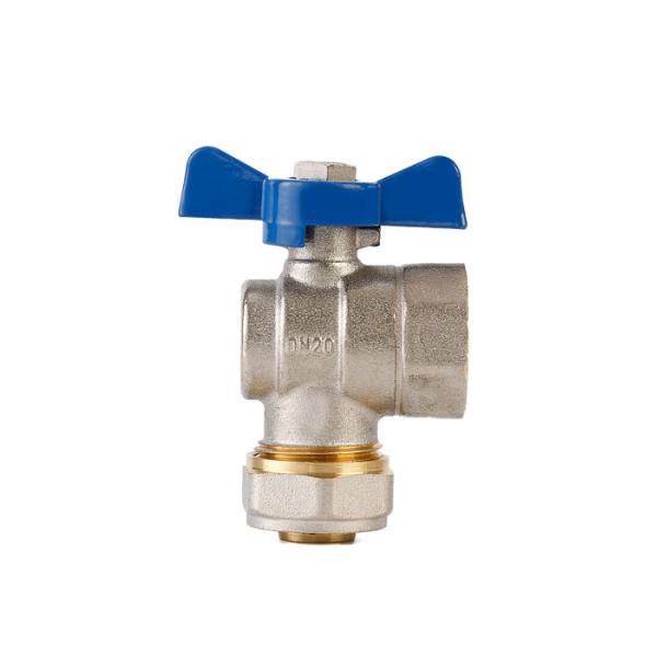 Buy Antiwear Copper Angle Ball Valve Nickel Plating Surface Durable at wholesale prices