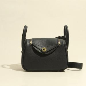 Lychee Pattern Female Crossbody Bag 18cm 12cm Wide Strap Messenger Bag