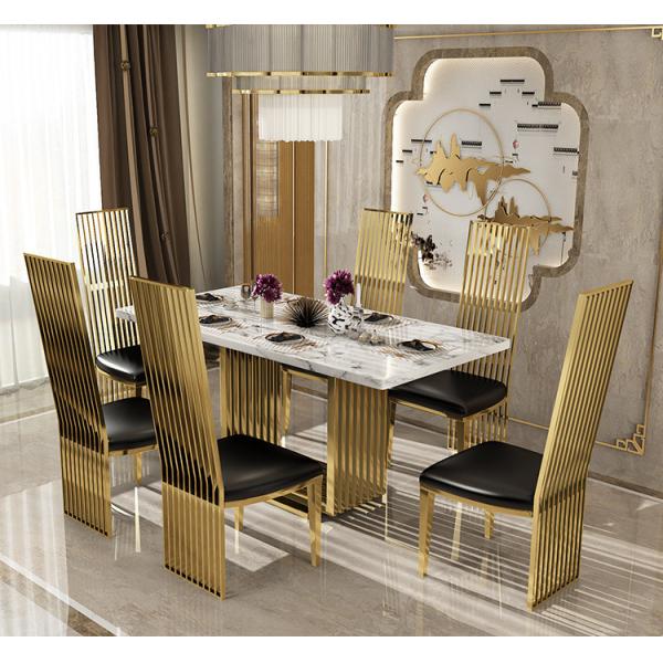 Marble Square Dining Table Apartment Size Kitchen Table Length 1.8m/2m