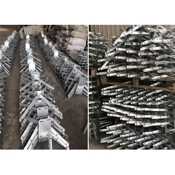 45° Barbed Wire Extension Arm , 3 Strand Galvanized Barb Wire Arm 2 1/2" X 1 5/8"