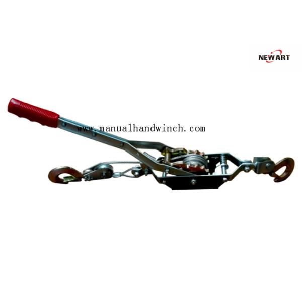 Buy Aircraft Grade Cable Heavy Duty Cable Puller 2T Double Gears Two Drop Forged Hooks at wholesale prices