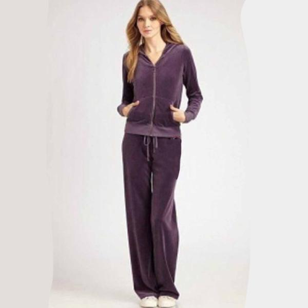 Custom top quality breathable print cotton fitness women velvet tracksuits designer