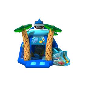 China New inflatable ocean wold combo 1000D PVC material inflatable combo with lovely shark modeling on sale