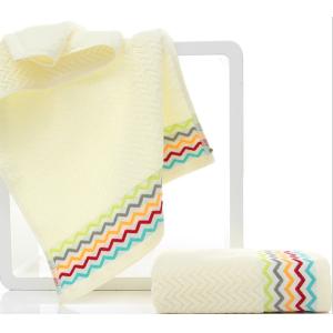 Best luxury 100 percent cotton 390GSM face Jacquard striped towels
