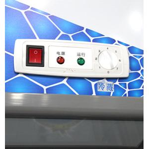 Stainless Steel Glass Push Pull Vertical Display Cabinet 3 Temperature