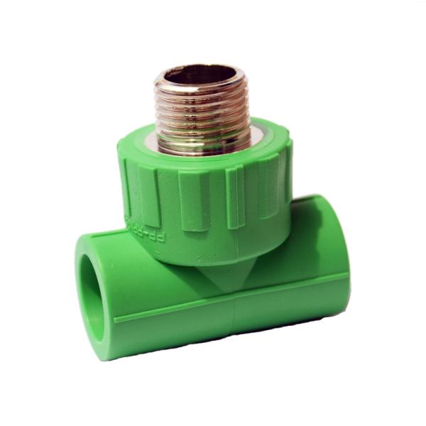 Welding Connection Equal Tee PPR Male Tee With Brass Insert Forged