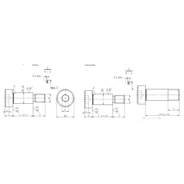303 Stainless Steel Stepped Dowel Pins External Thread Type For Stamping Die