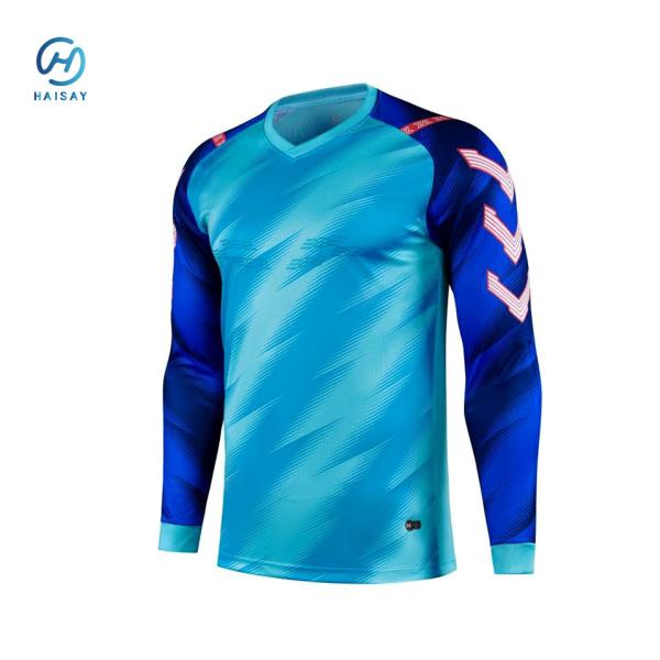 Customizable Football Goalkeeper Jerseys in 100% Polyester Fabric with Quick