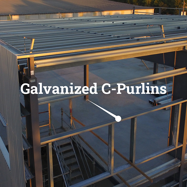 Fabricated Steel Structure Galvanized C-Purlins For Construction