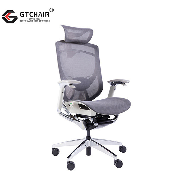 Height Adjustable Ergonomic Chairs Chromed Swivel Office Mesh Rolling Wirh