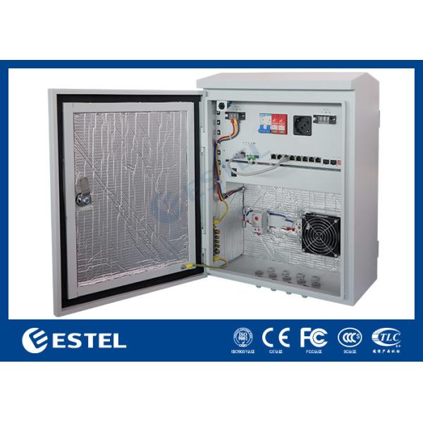 Small Size Power Supply Enclosure With Heater , Pole Mounted Network Switch Box