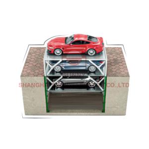 China Hydraulic 4 Post Car Elevator With Underground Parking System on sale