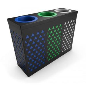 Stainless Steel Touchpad 45gal Multi Compartment Trash Can