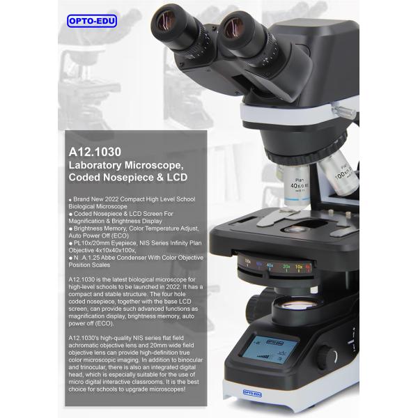 A12.1030-B Laboratory Binocular Compound Light Microscope 100x
