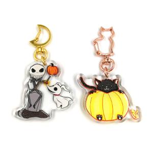 Customized Glitter Double sided Acrylic keychain Printing Epoxy Charm Keychain