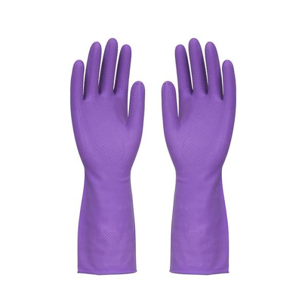 Cotton Flocklined Kittchen Rubber Gloves Latex Gloves For Household Work