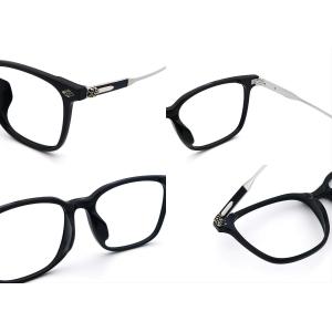 Unisex Pure Titanium Glasses Adjustable Temple Rectangle 842