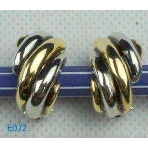 Quality Hot Selling moon crystal zirconia stud earrings with rhodium for sale