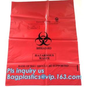 Yellow infectious medical waste disposal plastic bag Biohazard garbage bags,