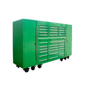 Powder Coat Steel Garage Tool Chest with Heavy Duty Wheels Custom Design and