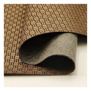 Wholesale Pvc Antique Brass Weave Pattern Artificial Synthetic Leather Packaging