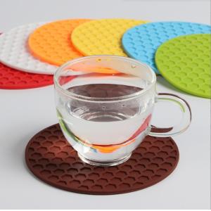 Deep Grooved Absorbent Silicone Coaster Pad Mat for Heat Resistant Pot Mug
