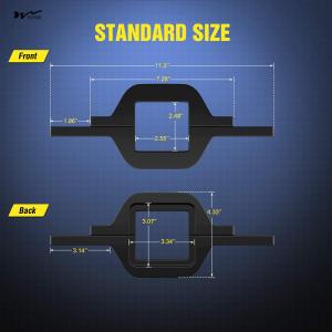 2 Pcs 4-inch 60W LED Pods with 2-inch Trailer Hitch Mounting Bracket for Spare