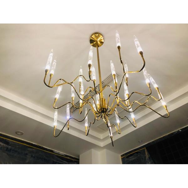 Luxury Crystal Chandelier Living Room Dining Bedroom Gold Silver Chandelier (WH-MI-414)