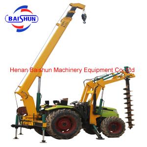 Quality Leading pole erection machine &amp; hole digger machine for Kenya market for sale