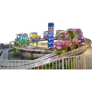 Crazy Amusement Park Rides Mini Shuttle Ride With Car Coaches