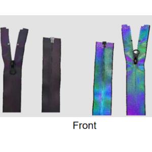 China 5# Closed-End Reflective Zipper Black 3.1cm x 20cm on sale