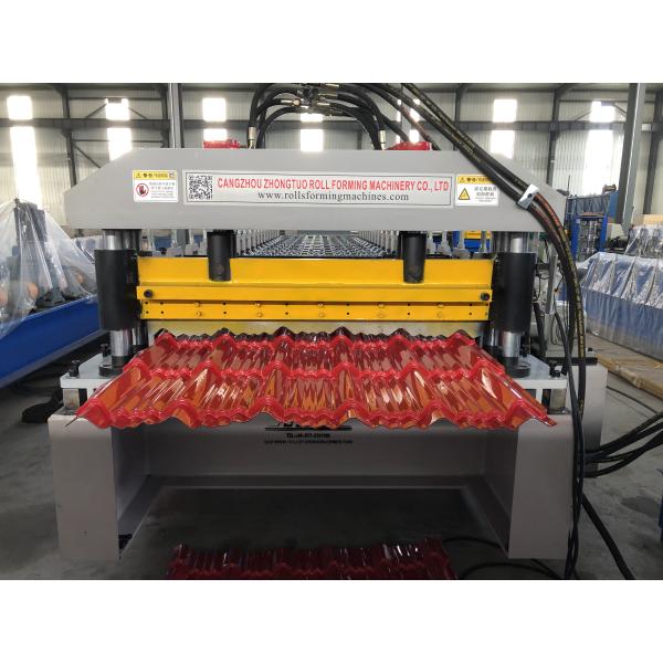 Metal step tile with filming for roofing sheet rolling forming machine