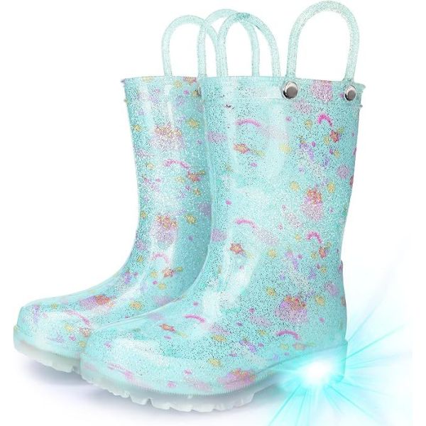 3-10 Years Old Kids Light Up Rain Boots CE Certified For Outdoor Activities