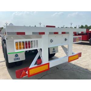 Tri Axle Container Semi Truck And Flatbed Trailer 50T