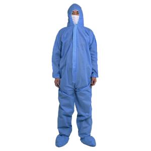 Breathable 50gsm Nonwoven Hooded Disposable Coveralls