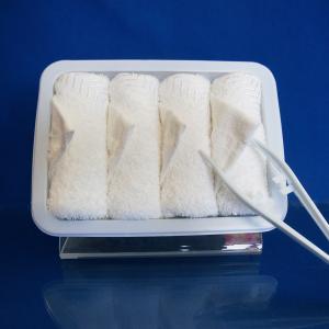 China 100% Cotton Satin Viscose Disposable Airline Hot Towel on sale