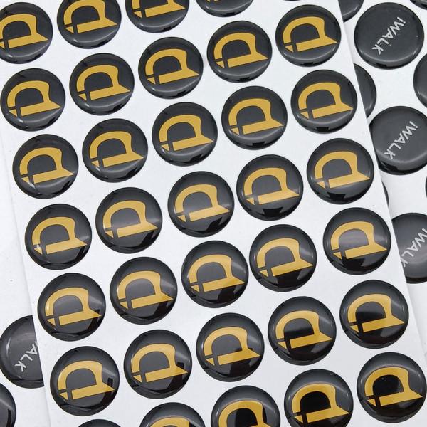 Custom Size Decoration Crystal Stickers Clear 3D Epoxy Domed Vinyl Sticker Labels