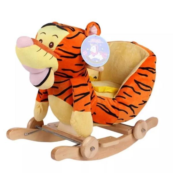 Buy Cute Brown Cute Baby Toys Tiger Plush Baby Rocking Animal Chair at wholesale prices