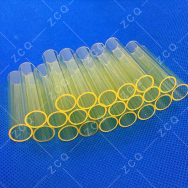 Buy Yellow Optical Pump Transparent Quartz Tube Of Laser Spare Parts at wholesale prices