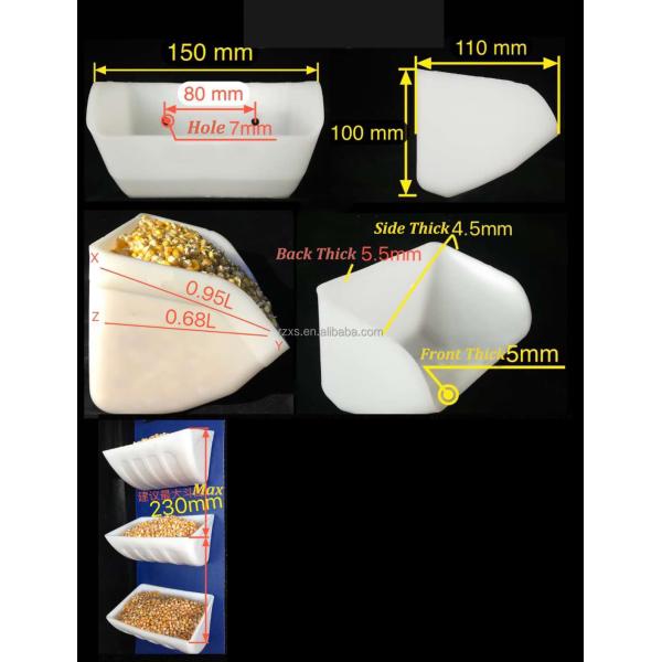 4" 6" 8" 10" 14" 20" Industrial Chain Elevator Bucket for Z Bucket Elevators Food Grade