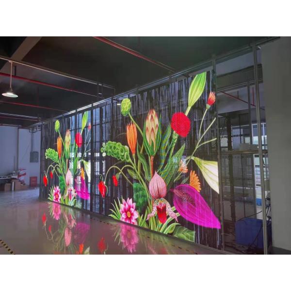Wafer Chip Transparent LED Panel , High Visibility Transparent LED Screen