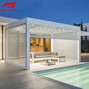 Smart Remote Controlled Aluminum Garden Pergola Waterproof Windproof Gazebo