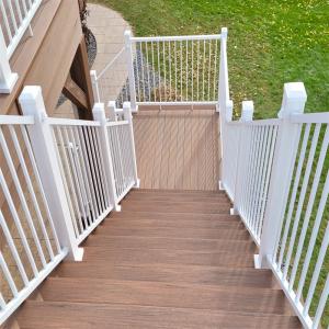 White Stair Balustrade XY-PF036 for Deck Balcony Stairs