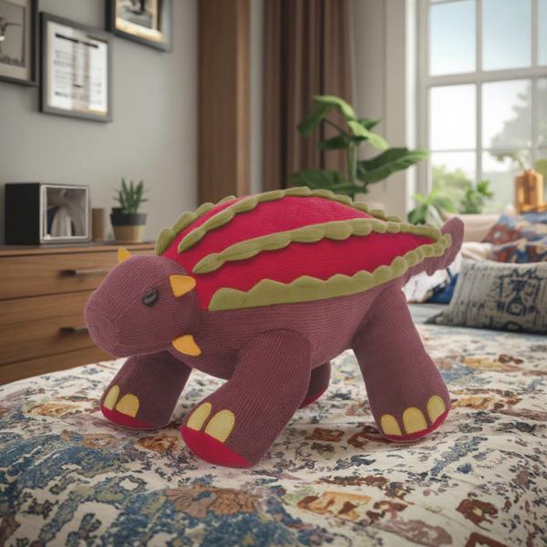 Long Ankylosaurus Dinosaur Plush Toys Soft Teddy Bear Stuffed Animals Birthday Gifts Boys Children