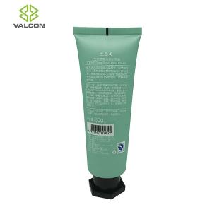 Green 80g Refillable Hand Cream Tube Hexagonal Cap 2 Layer LDPE Material