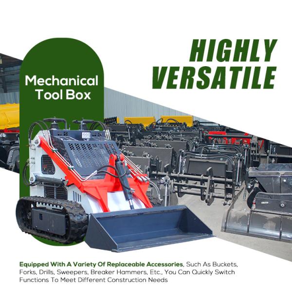 FREE SHIPPING Cheap Mini Skid Steer Loader Diesel Gasoline Mini Skid Steer Loaders Wheel Loader Mini 430kg