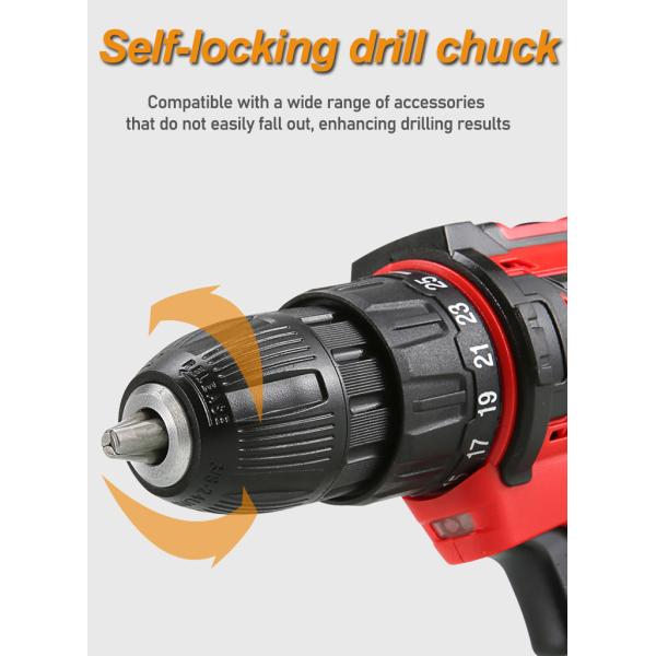 Household Power Drill Drivers 12V With Lithium Battery Rechargeable
